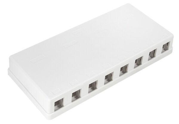 Produktbild MVT 200 162  -  Aufputz-Leergehäuse für 8 Keystone Module, weiss
